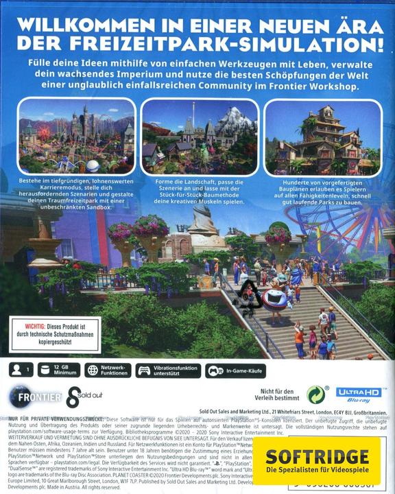 Actual product image Sold Out Planet Coaster (PS5, DE)