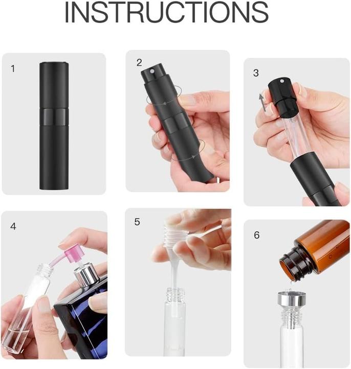 Actual product image Swissdetector Refillable perfume atomizer - Aluminium 8 ml rotating with hidden lid - Black