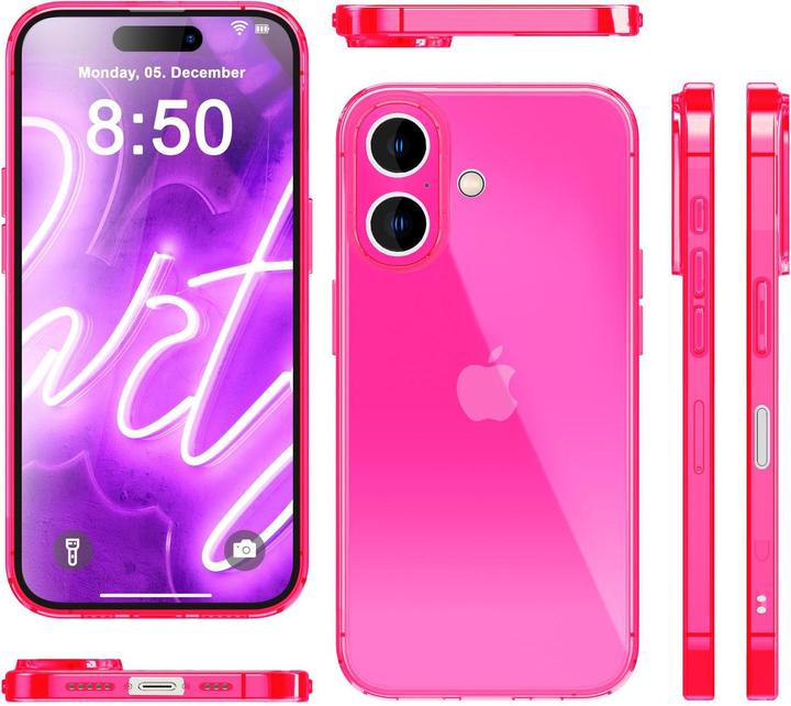 Immagine prodotto Nalia Copertura in silicone trasparente al neon (Apple iPhone 16 Plus)