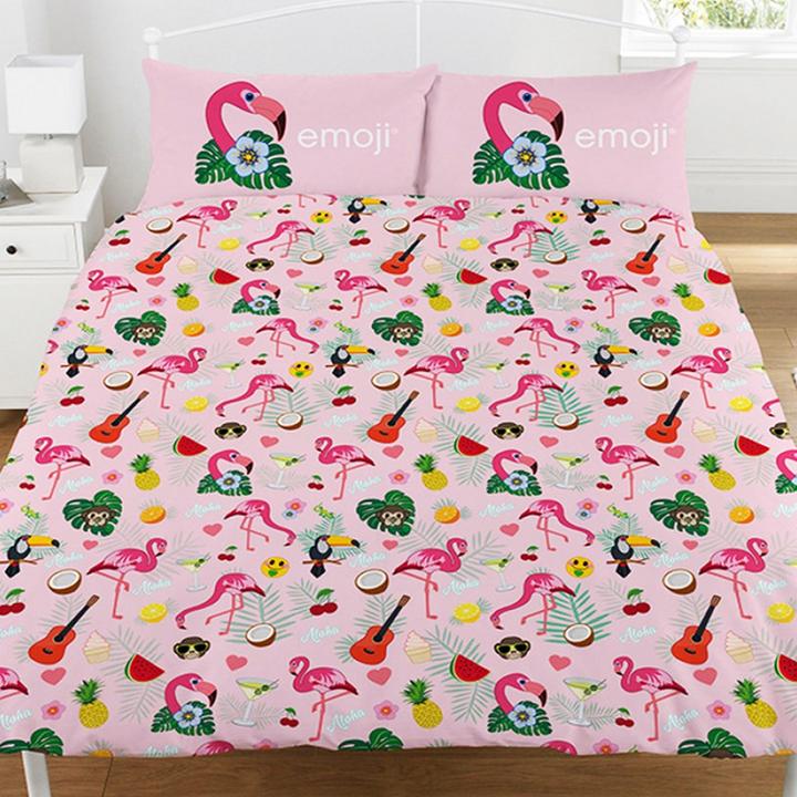 Produktbild Emoji Bettwäsche Reversible Flamingo