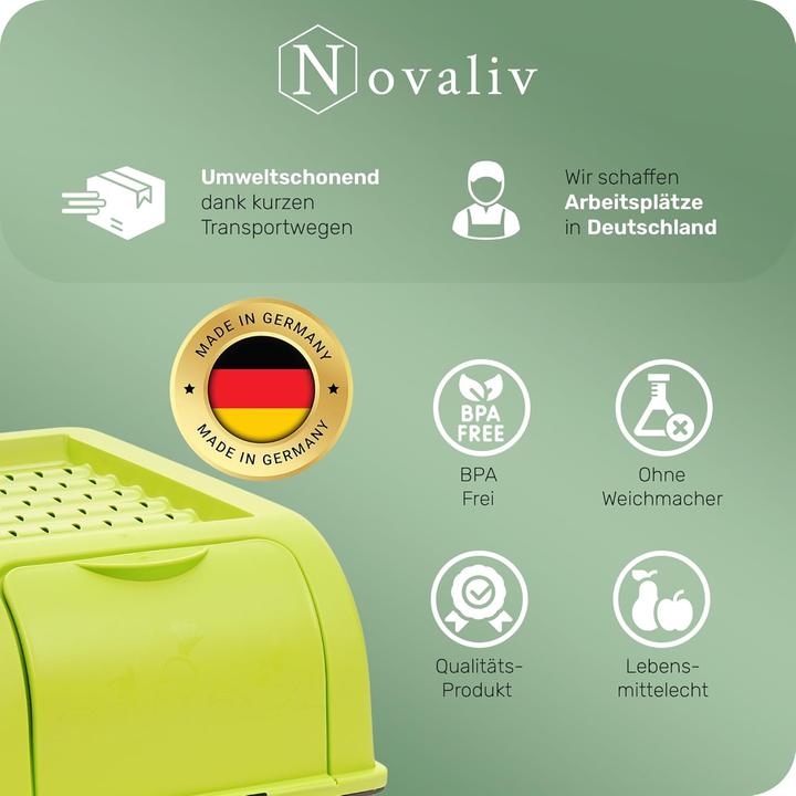 Actual product image Novaliv Vegetable Box Set, Green (29 x 20 x 14 cm, 9 l)