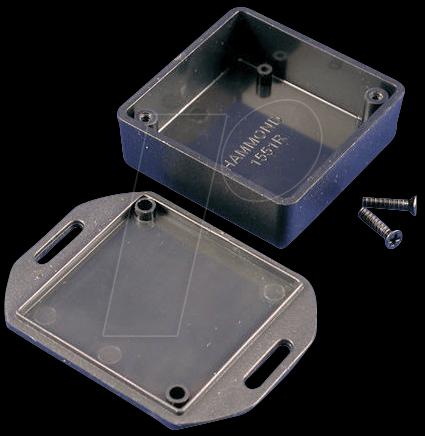 Actual product image Hammond Mini Handheld Case Flanged 50x50x20 blk (Housing)
