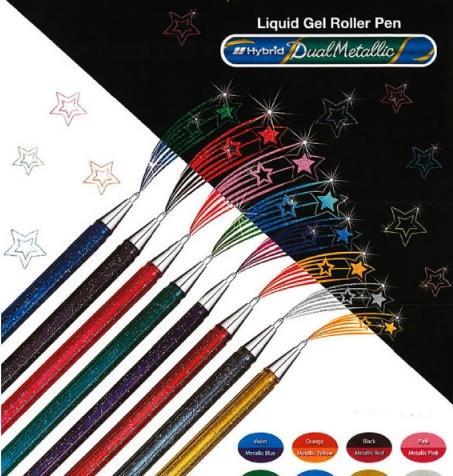 Image du produit Pentel Hybrid Roller Gel Dual Metallic (Multicolore, 1 x)