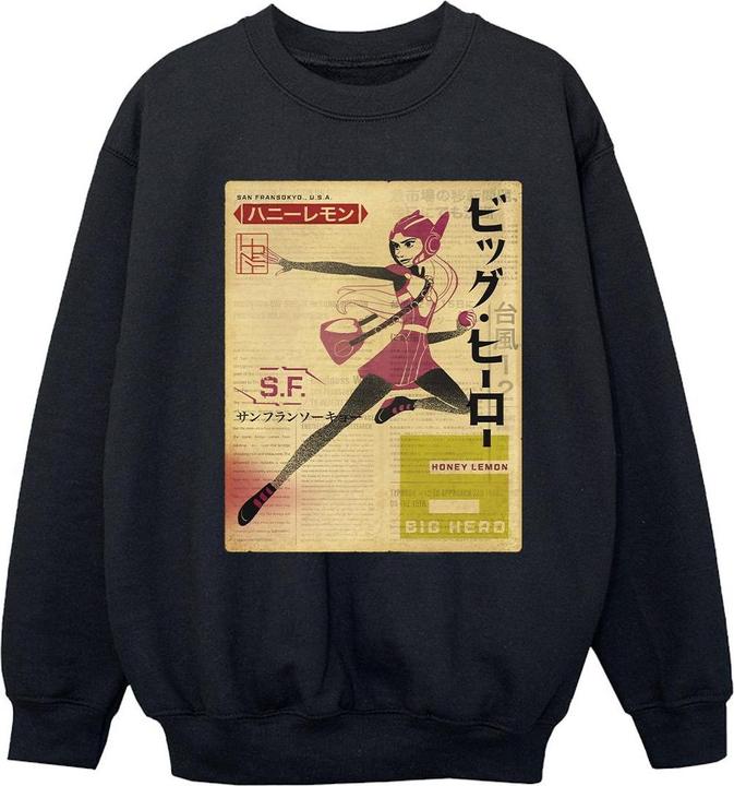 Disney Big Hero 6 Baymax Honey Lemon Newspaper Sweatshirt Mädchen
