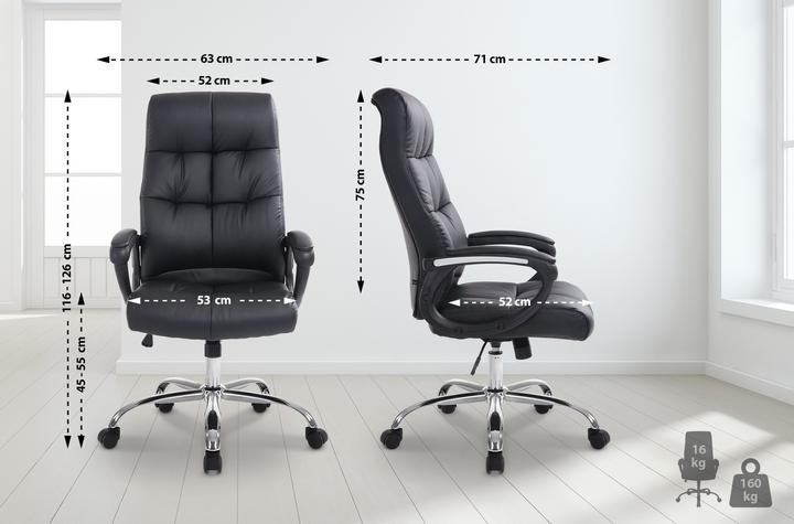 Actual product image CLP Office chair Poseidon, black