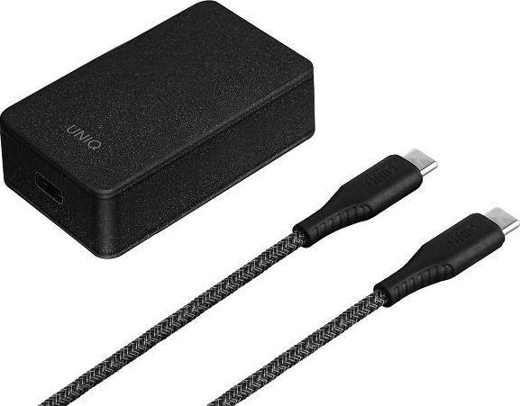 Produktbild Uniq Unique order. network. Versa Slim USB-C PD 18W + USB-C to USB-C cable black (18 W)