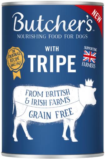 Produktbild Butcher's Original Kutteln Mix Pansenpastete - Nassfutter für Hunde - 400g (Senior, 1 Stk., 400 g)