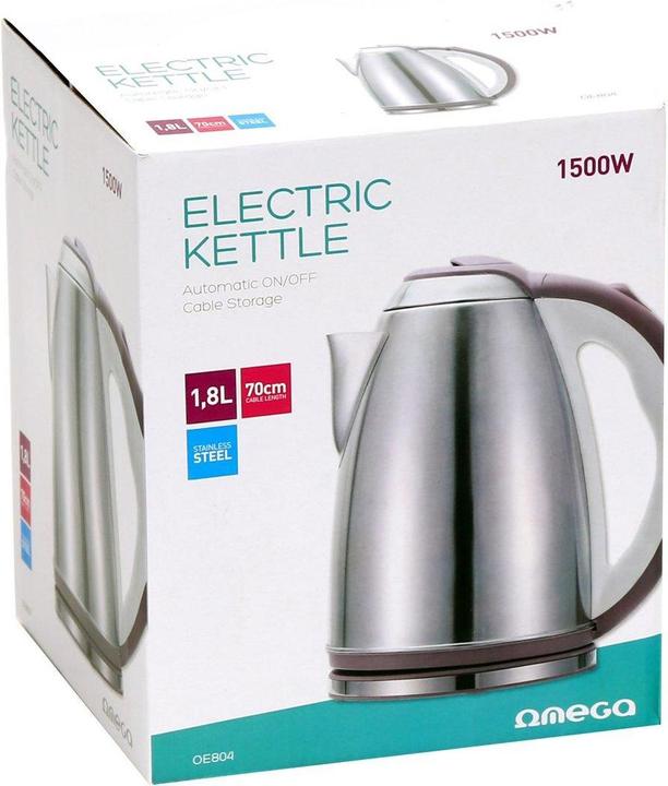 Actual product image Omega OE804 Electric Stainless Steel Brushed Finish (1.80 l)