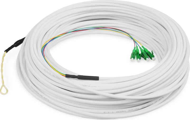 Produktbild Digitus FTTH-Drop-Kabel, Singlemode, 4 Adern, LC/APC G.657.A2, 50m (U/UTP, CAT6a, 50 m)