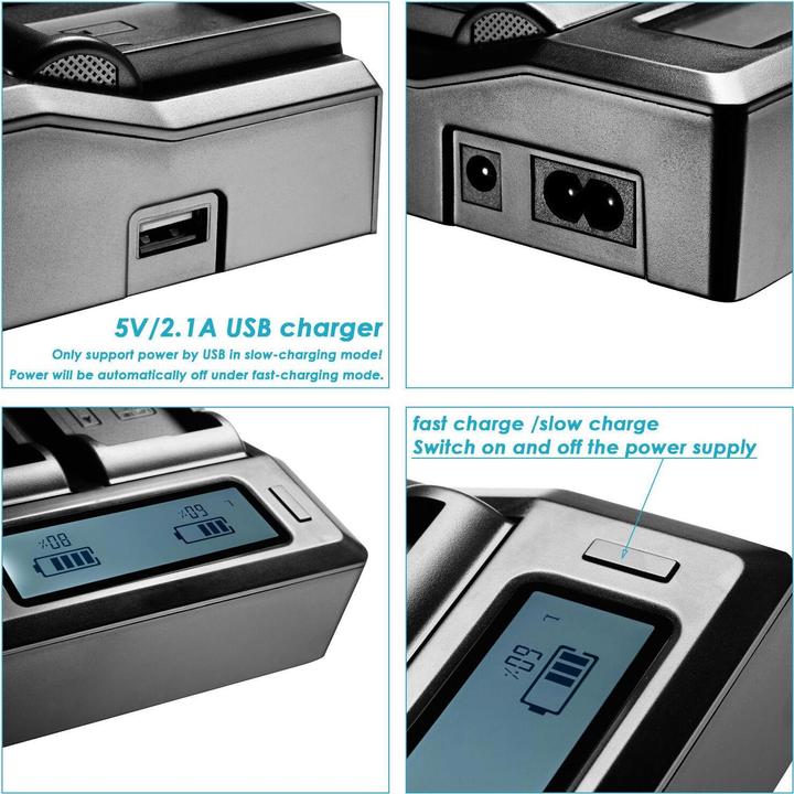 Produktbild Newell Neewer Dual LCD Charger Sony NP-F550 F570 F770