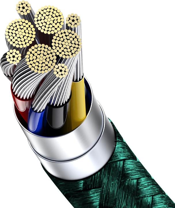 Actual product image Baseus Display Fast Charging Data Cable Type-C to Type-C 100W 2m Green (2 m, USB 2.0)