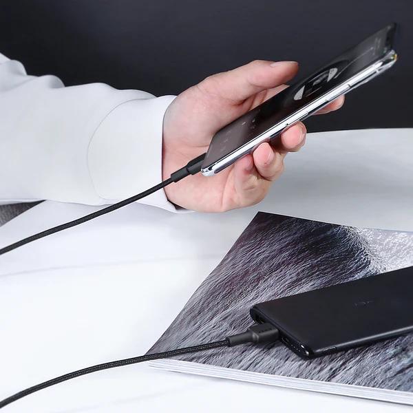 Actual product image Aukey CB-CL02 Black Nylon Lightning USB C Cable | USB power supply USB-PD | 1.2 m | Apple MFi certificate (1.20 m, USB 3.2 Gen 1)