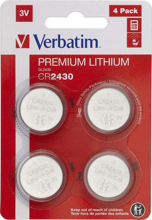 Actual product image Verbatim 1x4 CR 2430 lithium battery (4 pcs., CR2430)