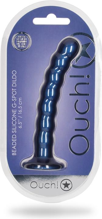 Actual product image Ouch! Beaded Silicone G-Spot Dildo - 6.5" / 16.5 cm