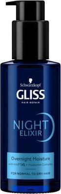 Schwarzkopf Gliss Night Elixir Moisturising No-Rinse Night Treatment For Normal And Dry Hair 100Ml (100 ml)
