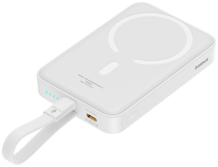 Productafbeelding Baseus Powerbank Magnetic Mini 10000mAh 20W MagSafe (wit) (10000 mAh, 20 W, 20 Wh)