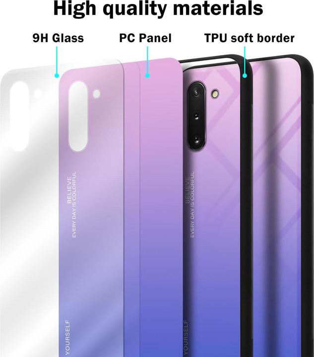 Image du produit Cadorabo Couverture en verre TPU 2 couleurs (Samsung Galaxy Note 10)