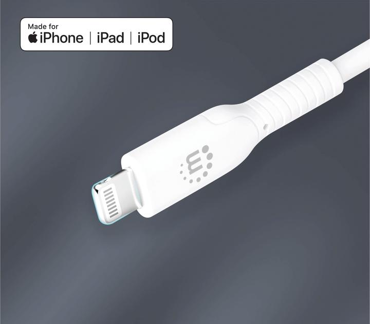 Actual product image Manhattan USB-C to Lightning Sync/Charging Cable (0.50 m, USB 4.0)
