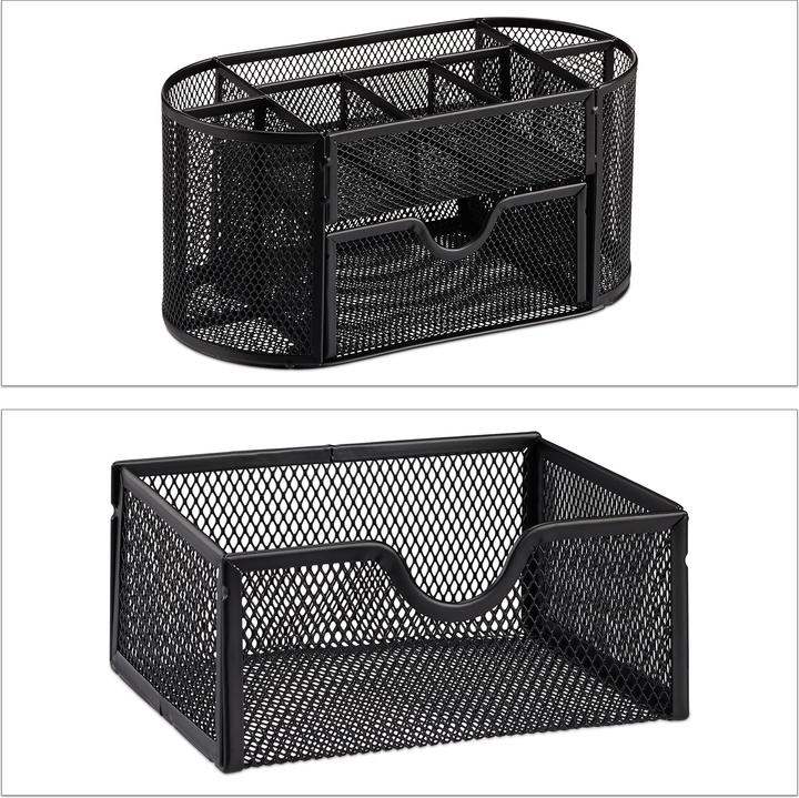 Actual product image Relaxdays Desk Organizer with Pen Holder