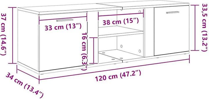 Produktbild VidaXL TV-Schrank (120 x 34 x 37 cm)