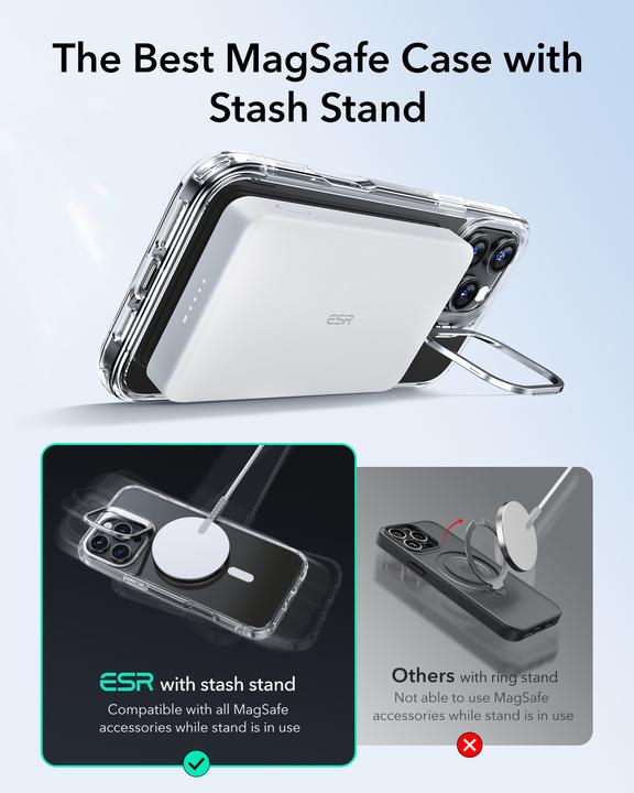 Image du produit ESR Classic Hybrid HaloLock Case mit Stash Stand (Apple iPhone 16 Pro Max)