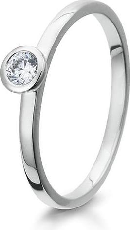 Breuning RING - BRILL. 0,10 Ct. H/si (57, 750/18 K Gold)