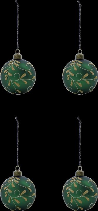 House Doctor Ornaments, HDFlori, green (4 -part)