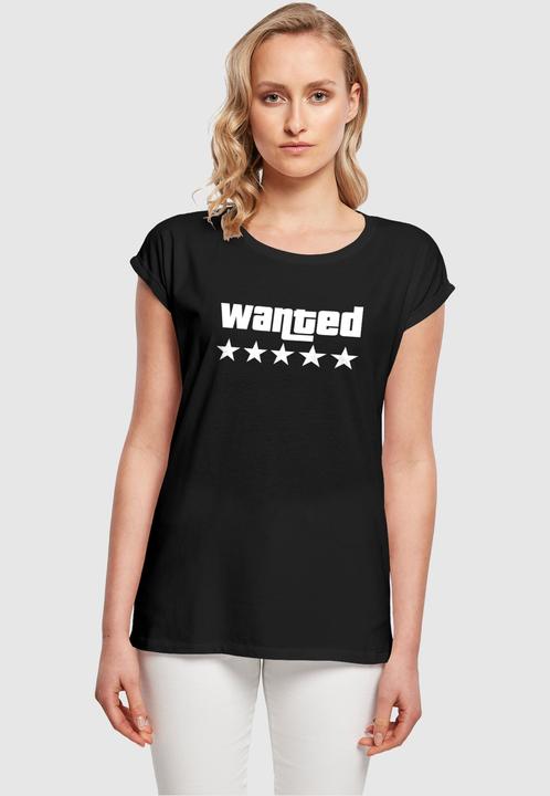 Actual product image Merchcode Laides Wanted Extended Shoulder Tee - 113371 (XL)