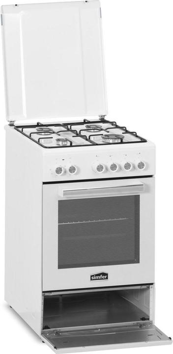 Produktbild Simfer Cooker 5405SERBB Hob type Gas, Oven type Electric, Baltas, Plotis 50 cm, Electronic ignition