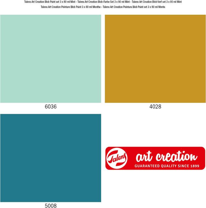 Immagine prodotto Talens Blob Paint Mint, 3 pezzi. (Verde menta)
