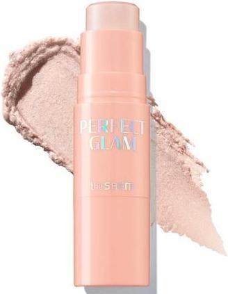 Actual product image The Saem Perfect Glam Stick Blusher with Blending Sponge WH01 Aurora Wave Luxurious Soft Melting Bal (Aurora Wave, Highlighter)