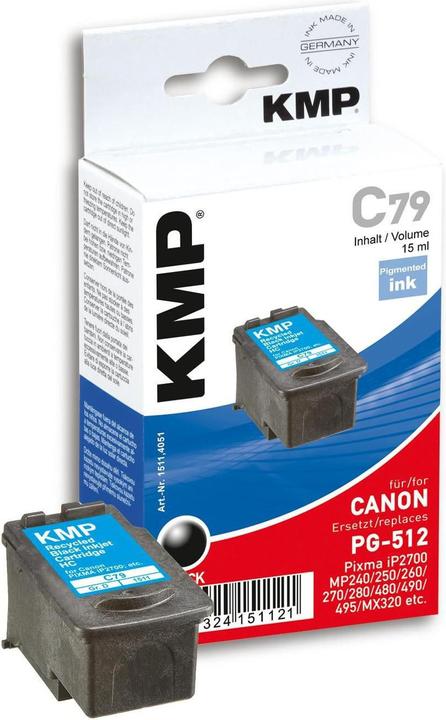 Actual product image KMP C79 Ink Cartridge compatible with Canon PG-512 (FC)