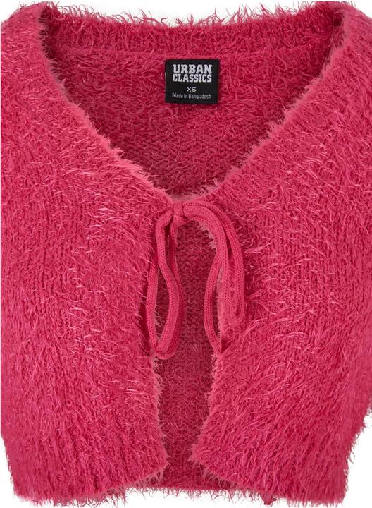 Actual product image Urban Classics Ladies Tied Cropped Feather Cardigan - 117653 (5XL)