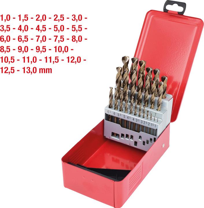 Actual product image KS Tools HSS-G CO 5 Twist Drill Set (13.0 millimetre)