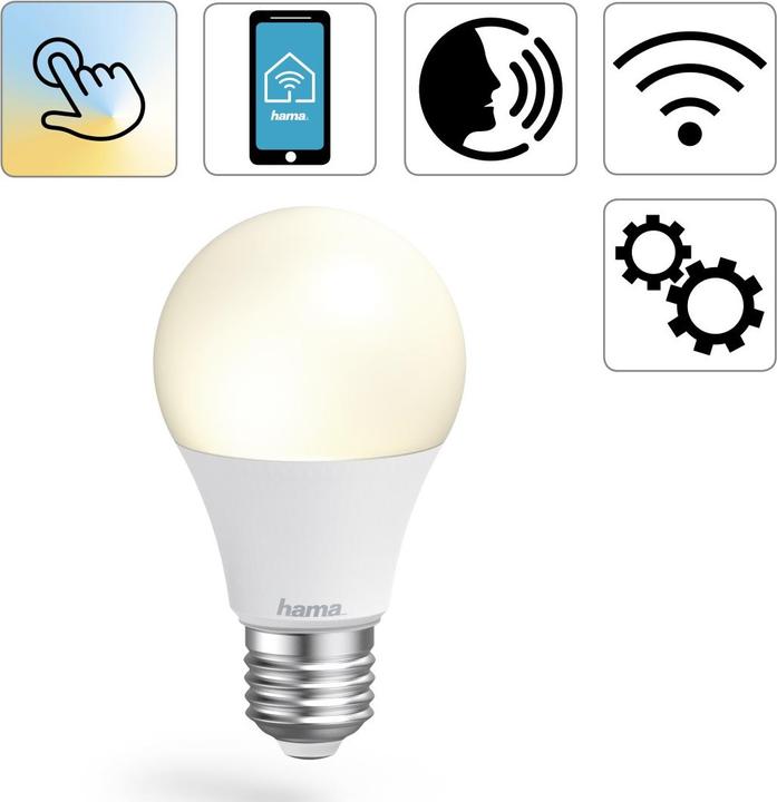 Produktbild Hama WLAN LED-Lampe (E27, 10 W, 806 lm, 1 x, A)