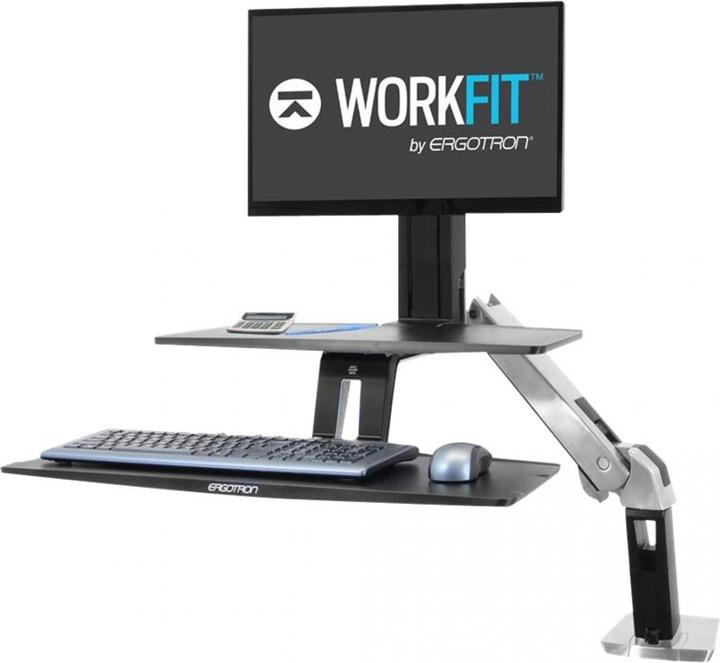 Produktbild Ergotron desk stand, WorkFit-A, drop down LD, keyboard, LCD, adjustable, 24 inch lift (Tisch, 24")