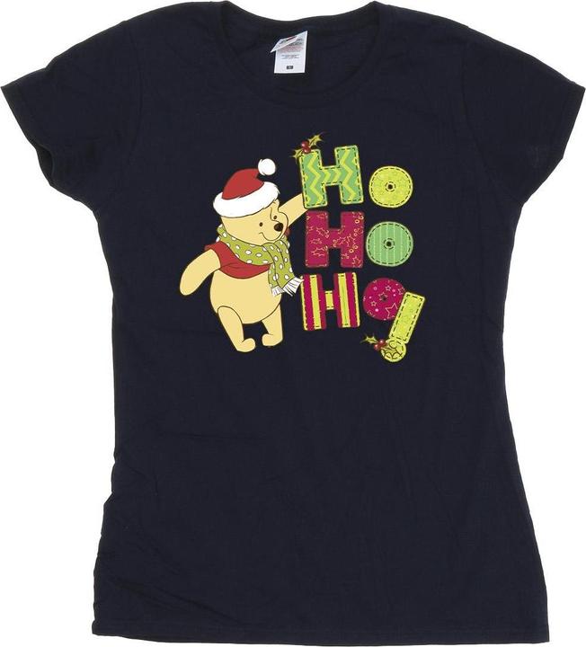 Disney Winnie The Pooh Ho Ho Ho Scarf TShirt (XL)