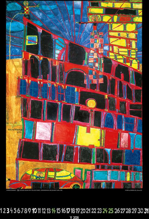 Produktbild Hundertwasser BILDKALENDER ART 49x65 (Harter Einband, Deutsch)