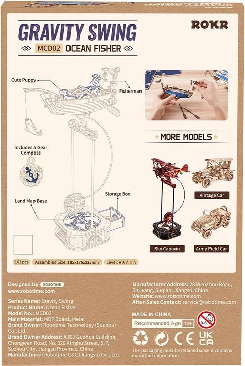 Image du produit Rokr Ocean Fisher Balance Pendel - 3D Holzbausatz