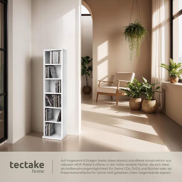 Produktbild tectake Medienregal (21 x 20 x 90 cm)