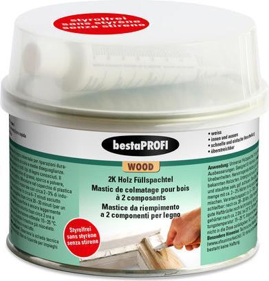 Produktbild Bestaprofi 2K Holz Füllspachtel weiss 500g