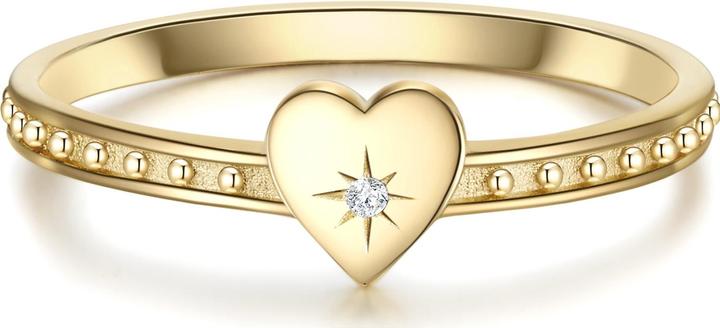 Immagine prodotto Glanzstücke München Donna Cuore in argento Sterling Cubic Zirconia Oro Giallo - 15806 (60, 925 Argento)