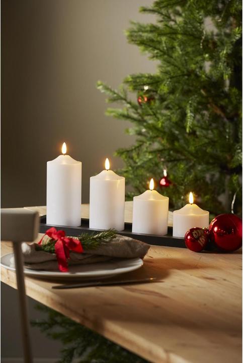 Produktbild Star Trading LED-Kerze Pillar Flamme 7.5 cm x 15 cm, Weiss (1 x)