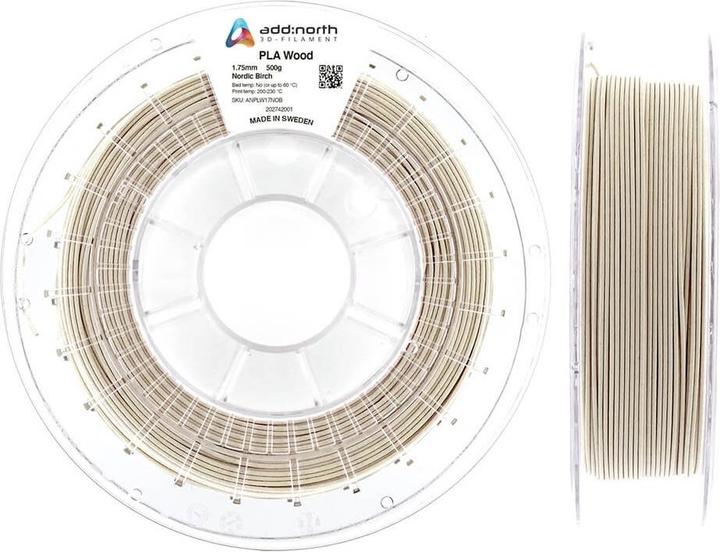 Actual product image Add North ADDNORTH PLA Wood 1.75mm 500g (PLA, 1.75 mm, 500 g)