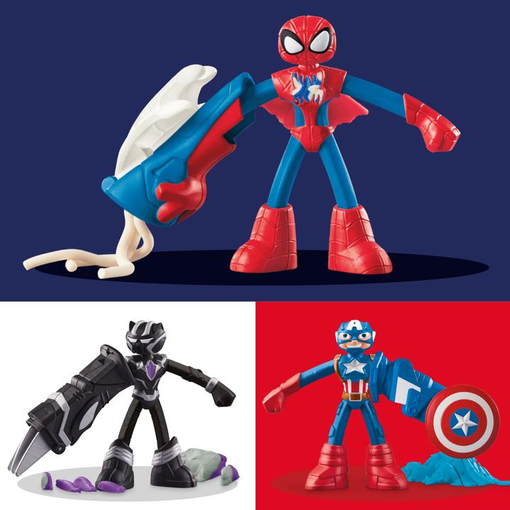 Actual product image Play-Doh Marvel Hero Adventure Playset with 3 Marvel Action Figures and Accessories, 4+