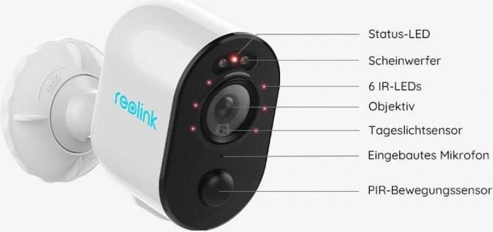 Produktbild Reolink Argus 3 inkl. 64 GB Mikro-SD-Karte Kabellose Outdoor Überwachungskamera (1080p Full HD, WLAN (1920 x 1080 Pixels)