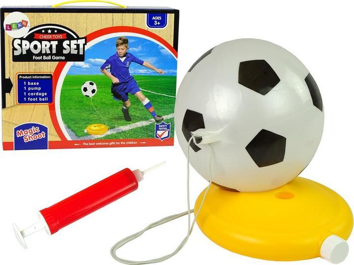 Actual product image Lean Toys Import Leantoys Football Set Ball on String Pump