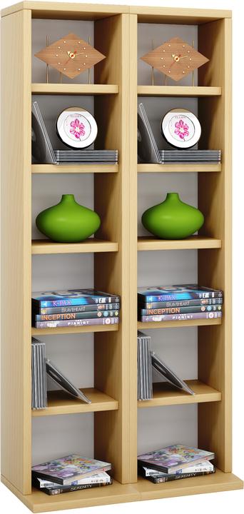 Immagine prodotto VCM Scaffale porta CD e DVD in legno Milano (42 x 20 x 92 cm)