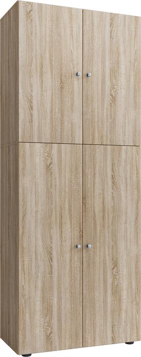 Actual product image VCM Wooden Broom Cleaning Cupboard Lona with Hinged Doors (70 x 37 cm)