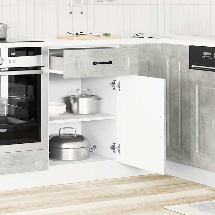 Actual product image VidaXL Kitchen base unit Kalmar Concrete grey Wood-based sink base unit (50 x 46 x 81.5 cm)